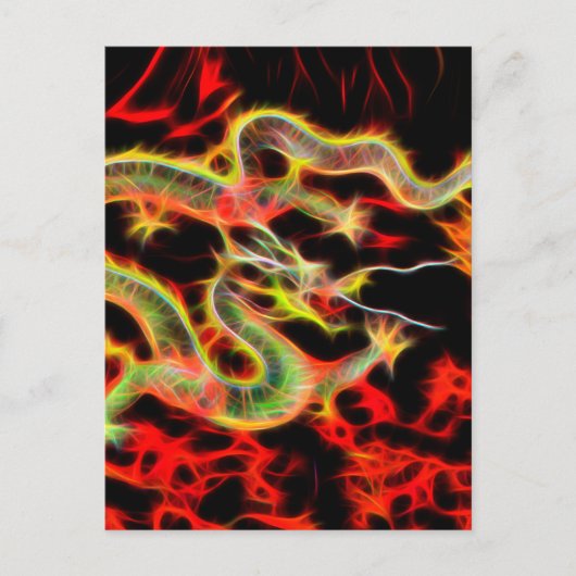 Carte Postale Feu de dragon sur Lucky Energy (Devant)