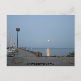 Carte Postale Feu de lune de la marina de Northport Michigan