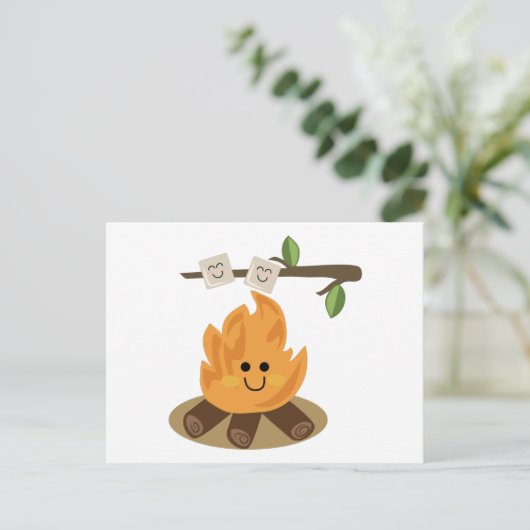 Carte Postale Feu de Marshmallow (Debout devant)