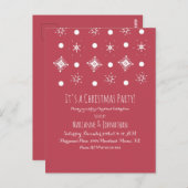 Carte Postale Feu de neige blanc Fête de Noël rouge (Devant / Derrière)