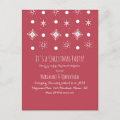 Carte Postale Feu de neige blanc Fête de Noël rouge (Devant)