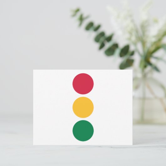 Carte Postale Feu de trafic (Debout devant)