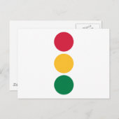 Carte Postale Feu de trafic (Devant / Derrière)