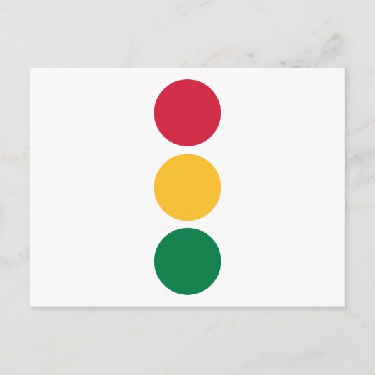 Carte Postale Feu de trafic (Devant)