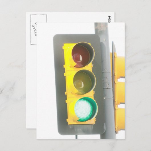 Carte Postale Feu de trafic (Devant / Derrière)