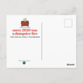 Carte postale Feu de Vacances - "Désolé" (Dos)