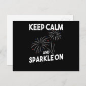 Carte Postale Feu d'Indépendance 4 juillet (Devant / Derrière)