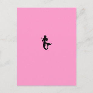 Carte Postale Feu d'océan_Sirène noire sur rose
