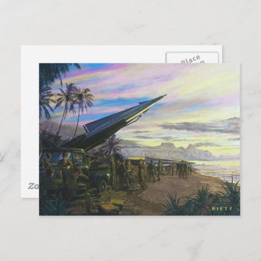 Carte Postale Feu en direct à Kahuku par la Garde nationale Jim  (Devant / Derrière)