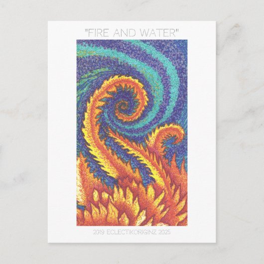 CARTE POSTALE "FEU ET EAU" (Devant)