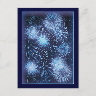 Carte Postale Feu explosant ciel bleu