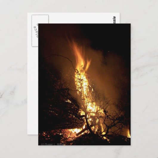 Carte Postale Feu feu homme forme feu feu image feu (Devant / Derrière)