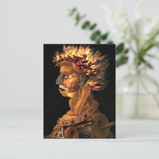 Carte Postale Feu - L'étrange profil d'Arcimboldo (Debout devant)