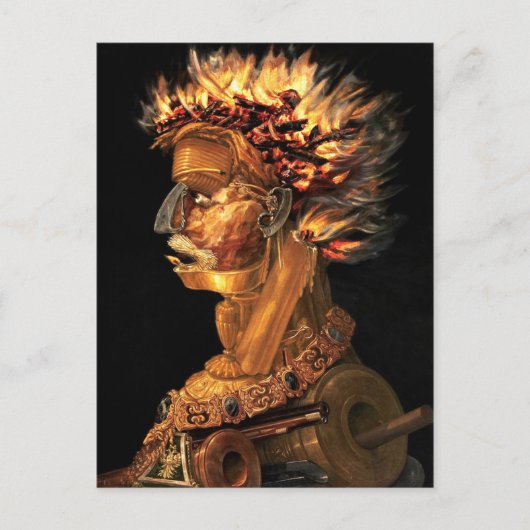 Carte Postale Feu - L'étrange profil d'Arcimboldo (Devant)