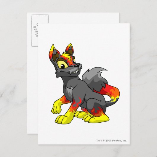 Carte Postale Feu Lupe (Devant / Derrière)