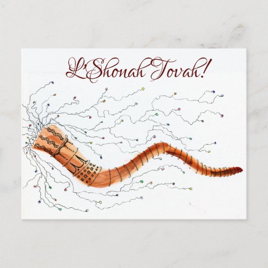 Carte Postale Feu Visuellement Shofar (Devant)