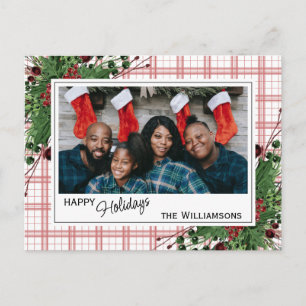 Carte Postale Feuillage botanique des baies vitrées vertes