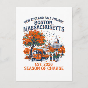 Carte Postale Feuillage d'automne chaud de Nouvelle-Angleterre,