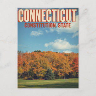 Carte Postale Feuillage d'automne du Connecticut, l'État de la C