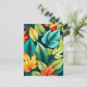 Carte Postale Feuillage d'automne Feuilles colorés (Debout devant)