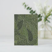 Carte Postale Feuillage de feuilles vertes (Debout devant)