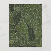 Carte Postale Feuillage de feuilles vertes (Devant)