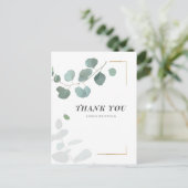 Carte Postale Feuillage d'eucalyptus Succulents Cadre doré (Debout devant)