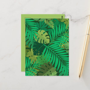 Carte Postale Feuillage luxuriant de la jungle tropicale