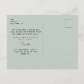 Carte Postale Feuillage rustique Fête des mariées florale blanch (Dos)