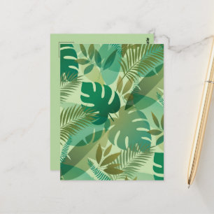 Carte Postale Feuillage Tropical Feuilles Vertes Aériennes