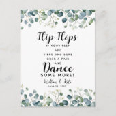 Carte Postale feuillage verdoyant mariage tongs panneau mariage (Devant)