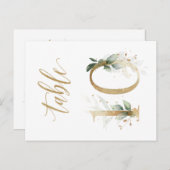 Carte Postale Feuillage vert et or, Tableau 10, Numéro de tablea (Devant / Derrière)