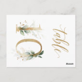 Carte Postale Feuillage vert et or, Tableau 10, Numéro de tablea (Dos)