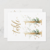 Carte Postale Feuillage vert et or, Tableau 11, Numéro de tablea (Devant / Derrière)