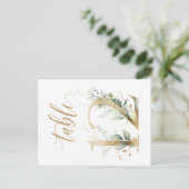 Carte Postale Feuillage vert et or, Tableau 12, Numéro de tablea (Debout devant)