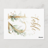 Carte Postale Feuillage vert et or, Tableau 12, Numéro de tablea (Dos)