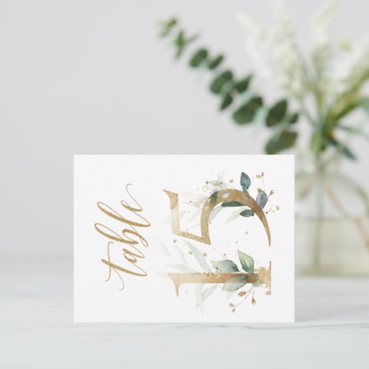 Carte Postale Feuillage vert et or, Tableau 15, Numéro de tablea (Debout devant)