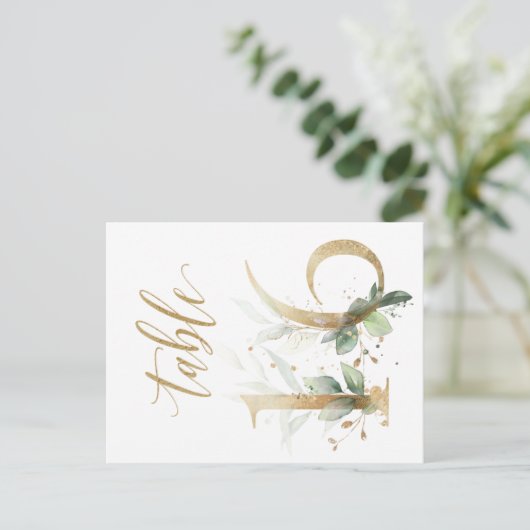 Carte Postale Feuillage vert et or, Tableau 16, Numéro de tablea (Debout devant)