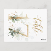 Carte Postale Feuillage vert et or, Tableau 17, Numéro de tablea (Dos)