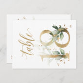 Carte Postale Feuillage vert et or, Tableau 18, Numéro de tablea (Devant / Derrière)