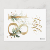 Carte Postale Feuillage vert et or, Tableau 18, Numéro de tablea (Dos)