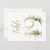 Carte Postale Feuillage vert et or, Tableau 19, Numéro de tablea (Devant / Derrière)