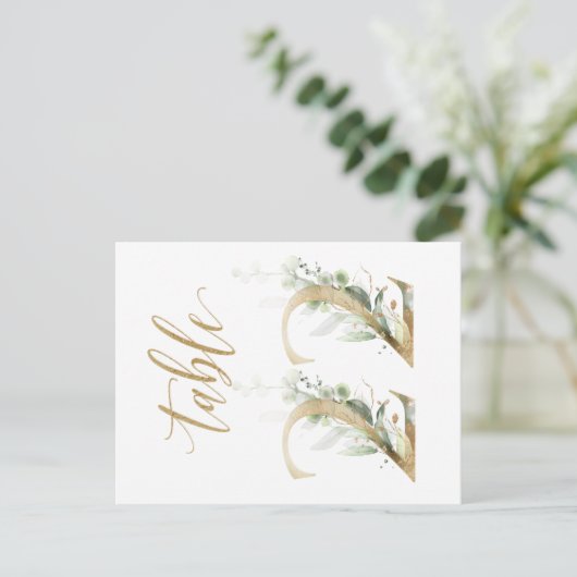 Carte Postale Feuillage vert et or, Tableau 22, Numéro de tablea (Debout devant)