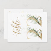 Carte Postale Feuillage vert et or, Tableau 22, Numéro de tablea (Devant / Derrière)