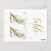 Carte Postale Feuillage vert et or, Tableau 22, Numéro de tablea (Dos)