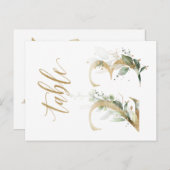 Carte Postale Feuillage vert et or, Tableau 23, Numéro de tablea (Devant / Derrière)