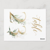 Carte Postale Feuillage vert et or, Tableau 23, Numéro de tablea (Dos)