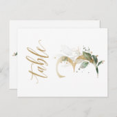 Carte Postale Feuillage vert et or, Tableau 3, Numéro du tableau (Devant / Derrière)