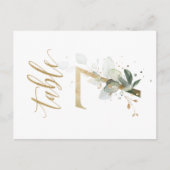 Carte Postale Feuillage vert et or, Tableau 7, Numéro du tableau (Devant)