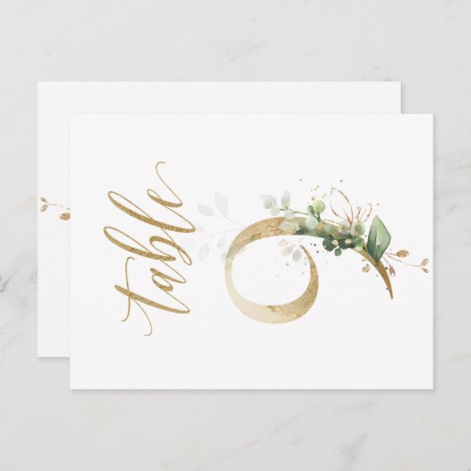 Carte Postale Feuillage vert et or, Tableau 9, Numéro de tableau (Devant / Derrière)